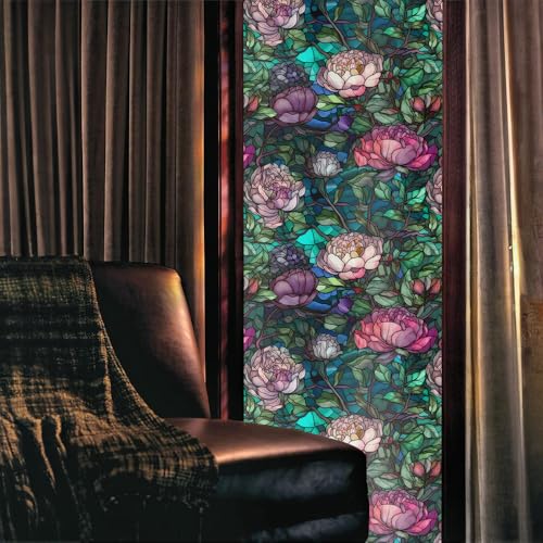 Vinilo decorativo rosa para ventana 15.7x118 pulgadas miniatura 2