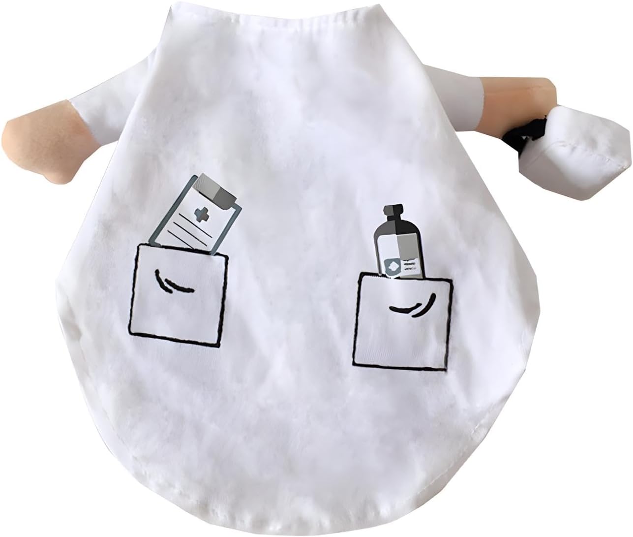 NACOCO Dog Cat Doctor Costume Pet Doctor Clothing Halloween Jeans Outfit Apparel (L)
