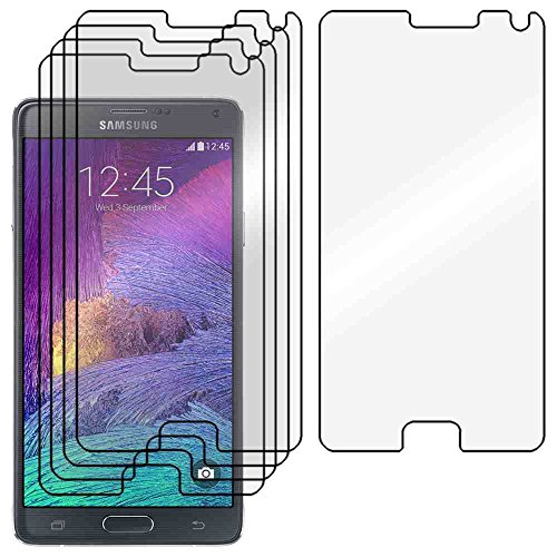 ebestStar - Pack x5 Protector Pantalla Compatible con Samsung Note 4 Galaxy N910F Películas Flexibles Anti Huellas Anti arañazos, Instalacion Sin-Burbujas [Aparato: 153.5 x 78.6 x 8.5mm, 5.7'']