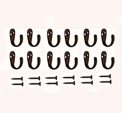 Great Choice Best Material Heavy Quality Door Hook, Best of Home Purpose, Best to Hang Cloth, Bags and Other Useful Things Safely | Pack of 12pc