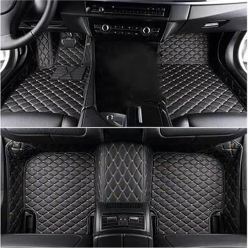 Tapis de voiture pour A5 Coupe 2018-2023 sur mesure 3D noir et beige