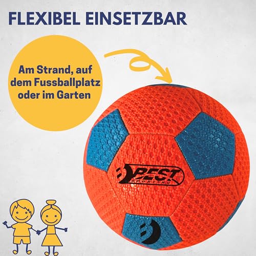 BEST SPORTING Freizeitball Größe 5 – Robuster Kunststoffball für Outdoor & Indoor – Wetterfest & Abriebfest – Verschiedene Farbausführungen (Orange)