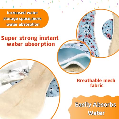 Image of Washable Sanitary Pad with Wings,Reusable Washable Cloth Menstrual Pads,Reusable Sanitary Pads for Women,4pcs /Set,Pack of 3+1 Storage Bag,Suitable for Menstrual Period,Incontinence Patients