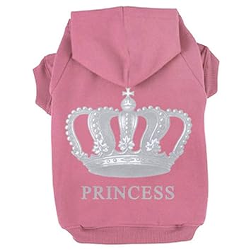 EXPAWLORER Princess Dog Cat Fleece Sweatshirt Hoodies Pink Xxl