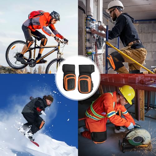 Professional Knee Pads for Work, Anti-Slip Knee Pads with Gloves for Women and Men, Thick Foam Knee Pads with Soft Gel Cushion for Construction Flooring Cleaning Gardening - Image 6
