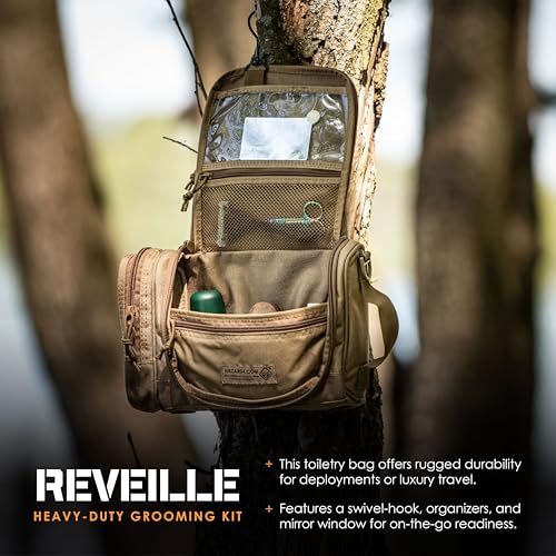 HAZARD 4 Reveille: Rugged Grooming Kit/Heavy-Duty Toiletry Bag - Black, 11.8 x 8.3 x 4.7 inches2