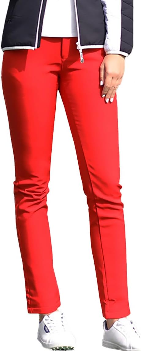 Women's Golf Pants Winter Fleece Warm Slim Fit Trousers Stretch Work Casual Track Pant