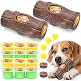 ClariVora 2 Pack Dog Toys for Aggressive Chewers, Interactive Indestructible Dog Toys to Keep Them Busy, Durable Dog Frozen Treat Toy for Large & Medium Dogs, Reduces Anxiety & Extends Playtime, Brown