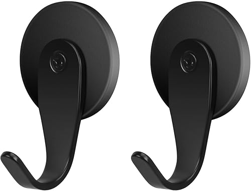 FYY Percha magnética para corona, paquete de 2 imanes resistentes con gancho para refrigerador, ganchos magnéticos para decoración de Navidad para