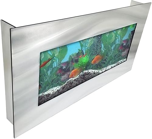 Miniatura 4 de Acuario Aussie Aquariums 2.0 montado en la pared, horizonte, acero inoxidable plateado