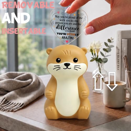 Figurine de loutre fière de la différence que vous faites en résine