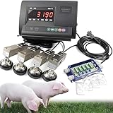 WDDEYYDS Viehwaagen-Set Mit Stahlträger-Druckkraftmessdose, Bodenwaagen-Set, Anschlussdose, Tierwaagen-Set Für Rinder, Schweine, Schafe Mit Gewichtsanzeige (5000 Kg/11023 Lbs).