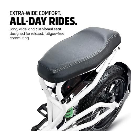 Image of Velzi Electric Cycle for Adults | Fat Tyre E-Bike | Dual Suspension | 25 km /h Top Speed | Comfortable Upright Ride | Stylish Urban Commuter Electric Bicycle (Cotton White)