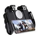  Goglor Pubg Mobile Controller, [6 Dedos/Versión Actualizada] L1R1 Apuntar Y Disparar Triggers Joystick Gamepad For Android Y iPhone Knives out (Incluye La Manga De 2 Dedos)