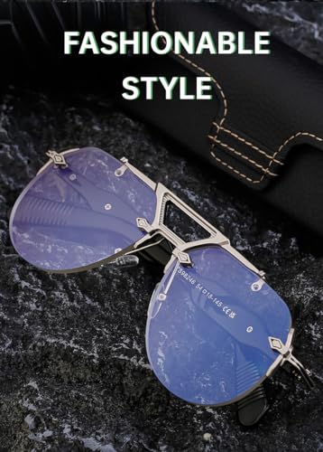 Men's frameless sunglasses - lightweight modern design polarized glasses3