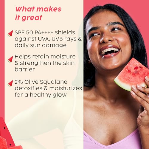 Image of PLIX- THE PLANT FIX Watermelon Hydra-Cool Body Lotion + Dual Sunscreen Combo | SPF 50 PA++++ | Ceramides + Squalane + Vitamin C | Broad Spectrum UVA, UVB Protection | Lightweight Hydration | For All Skin Types