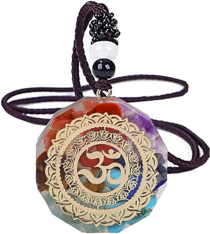 KIDWILL Chakra Orgonite Necklace with Healing Crystals to Improve Energy, Crystal Pyramids for Positive Energy Orgon Healing Crystals Seven Chakra Pendant with Adjustable Rope Through Meditation, Yoga (B0D6RV63QN) Amazon Price History, Amazon Price Tracker