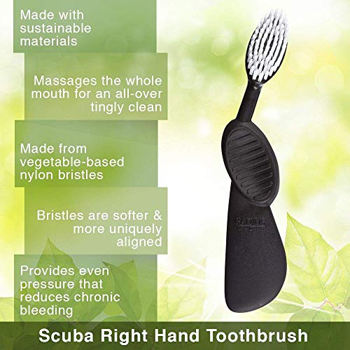 Image of RADIUS Toothbrush Flex Brush Right Black /Yel | BPA and ADA Accepted | Designed to Improve Gum Health and Reduce the Risk of Gum Disease |Made with
