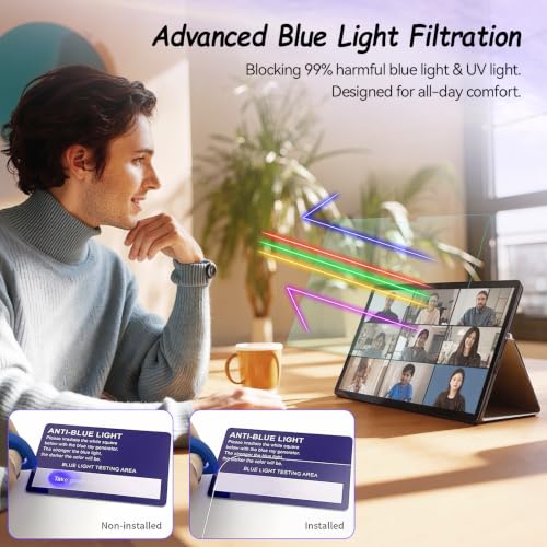 Image of IPROKKO 2Pcs Blue Light Screen Protector for Surface Pro 11 /10 /9 /8 /X | 13-Inch Microsoft Tabler Laptop, Matte Paperfeel PET Film, Anti-Glare & Fingerprint, Eye Protection, HD, Easy Install