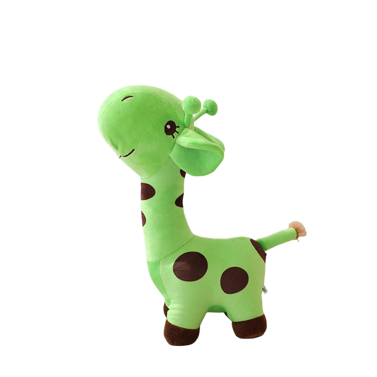 JORCEDI Giraffe Plush Toy, Soft Fluffy Stuffed Giraffe, Adorable Kawaii Animal Cuddly for Kids & Home Decor. (50cm,green)