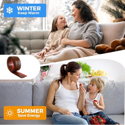 Image of Self Adhesive Silicone Door Bottom Sealing Strip Rubber Soundproof, Waterproof, Dust & Insect Guard, Air Blocker for All Doors, Door Guard for Home (1 Meter) (Brown)