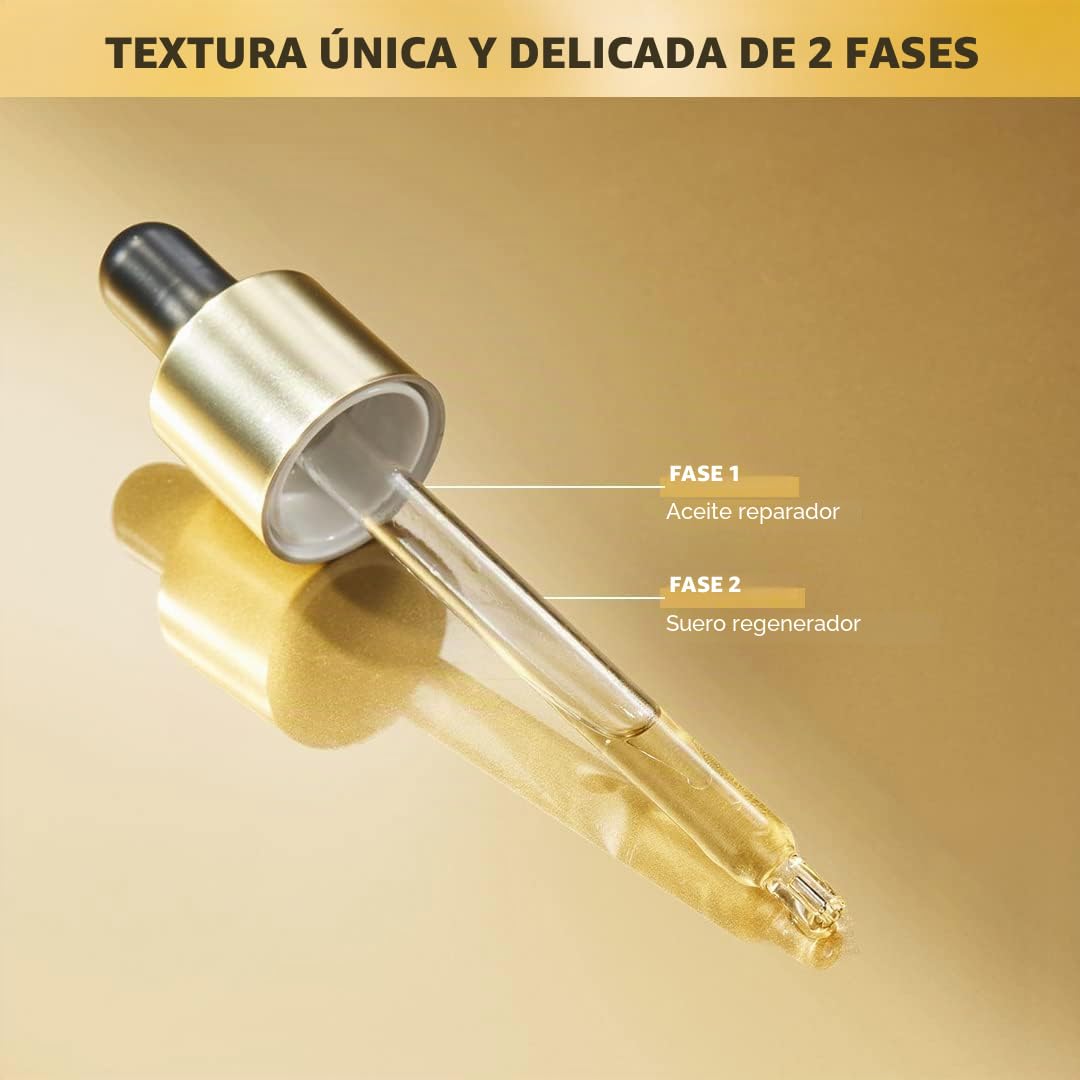 Yves Rocher Antienvejecimiento Global – Concentrado regenerador de 2 fases – Lujoso cuidado facial con néctar de brotes – para pieles maduras – 30 ml