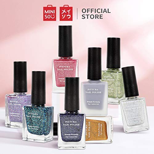 Image of MINISO Pittura Nail Polishes Long Lasting Nail Paint, Pink+White+Blue,buy 2 get 1
