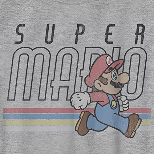 Boy's Nintendo Super Mario Bros. Retro Stripe Mario Logo T-Shirt2