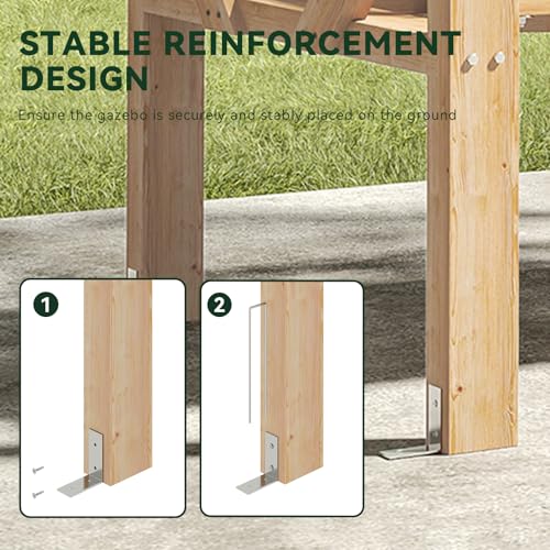 Image of Aoxun Cedar Wood Outdoor Pergola Swing Bench, Porch Swing with Stand, 3-Seat Hammock Patio Swing Set with Canopy，Metal Chains for Backyard, Garden, Natural