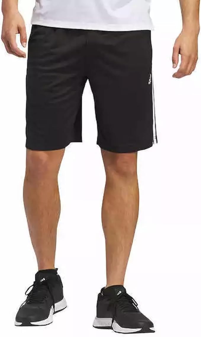 adidas Men's Active Stripe Short - Workout Running Shorts (Black Stripe, S) - Image 2