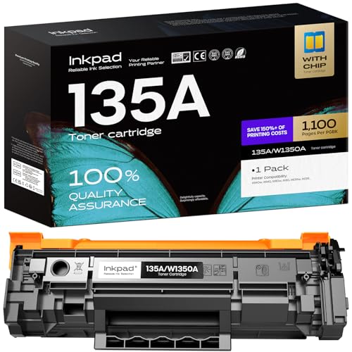 iNKPAD Tóner W1350A 135A compatible con HP 135A 135X W1350X para HP LaserJet M209 M209dw MFP M234 M234dw M234sdw M234sdn (1 negro)
