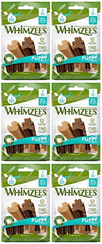 Whimzees Bâtonnets à Mâcher pour Chiot de Moyenne et Grande Taille, Friandises Naturelles pour l'Hygiène Bucco-Dentaire, Taille M/L, Sac de 7 Pièces Cover