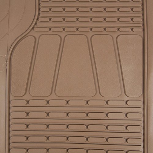 Motor Trend Wingrunner Complementary Rubber Rear Floor Mats Liners For 2Nd Or 3Rd Row, All Weather Protection Design To Fit Most Trucks Cars Sedan Suv #TOP6