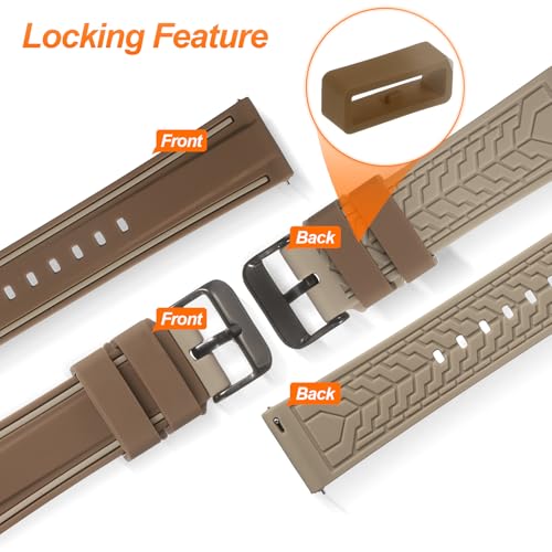 Correas de reloj de silicona con hebilla negra intercambiables para hombres y mujeres 5