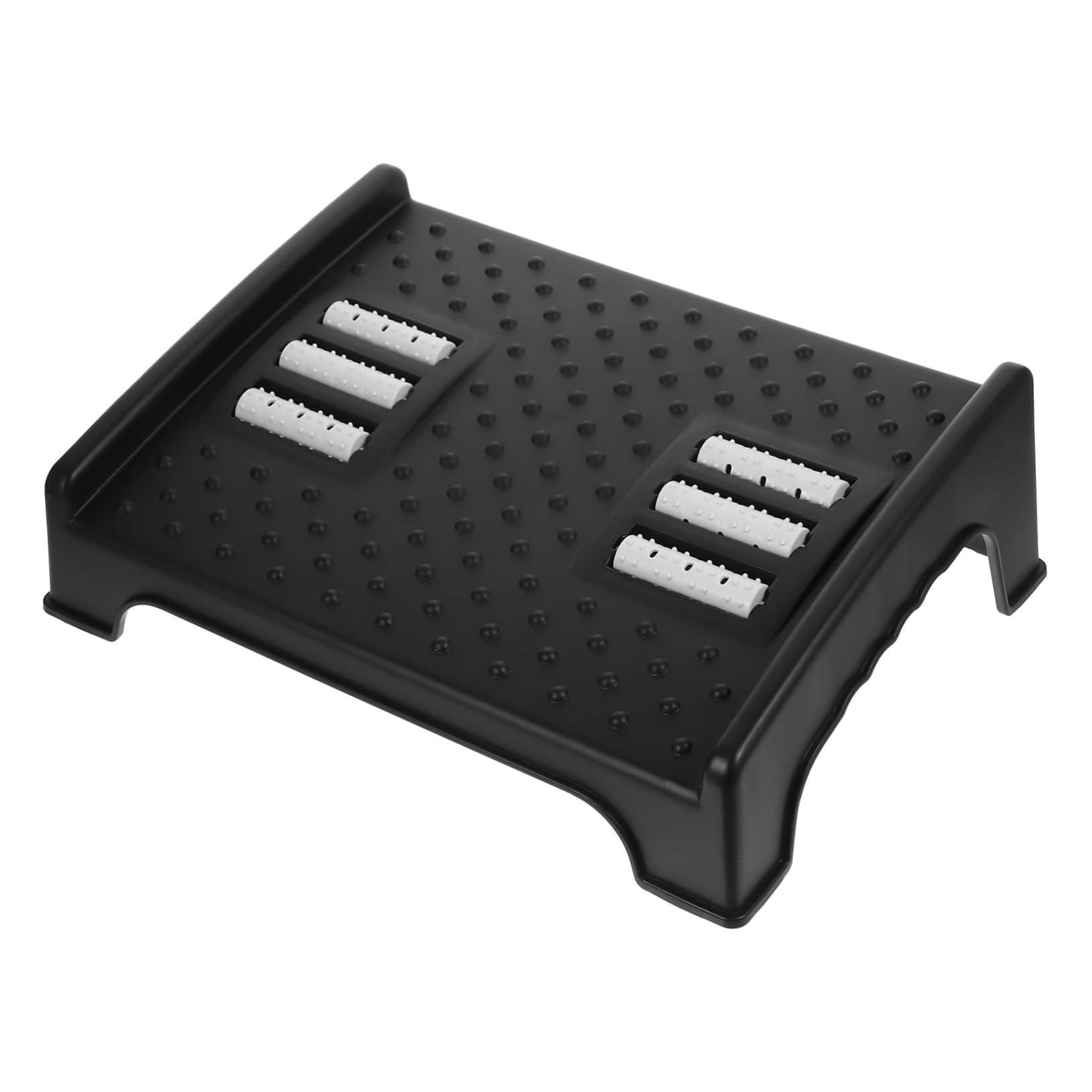 DOITOOL Poggiapiedi Ergonomico Supporto Stabile per Postura Seduta Corretta Nero in Plastica e Design Antiscivolo per Ufficio Sotto Scrivania