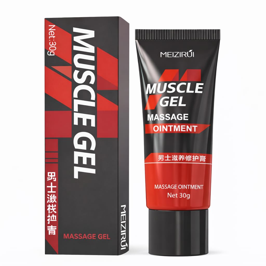 Massage Muscle Cream – Fast Absorption Body Cream for Muscle Relief, Soothes Sore & Overworked Muscles, Daily Use Recovery Formula (Man Recovery Gel)