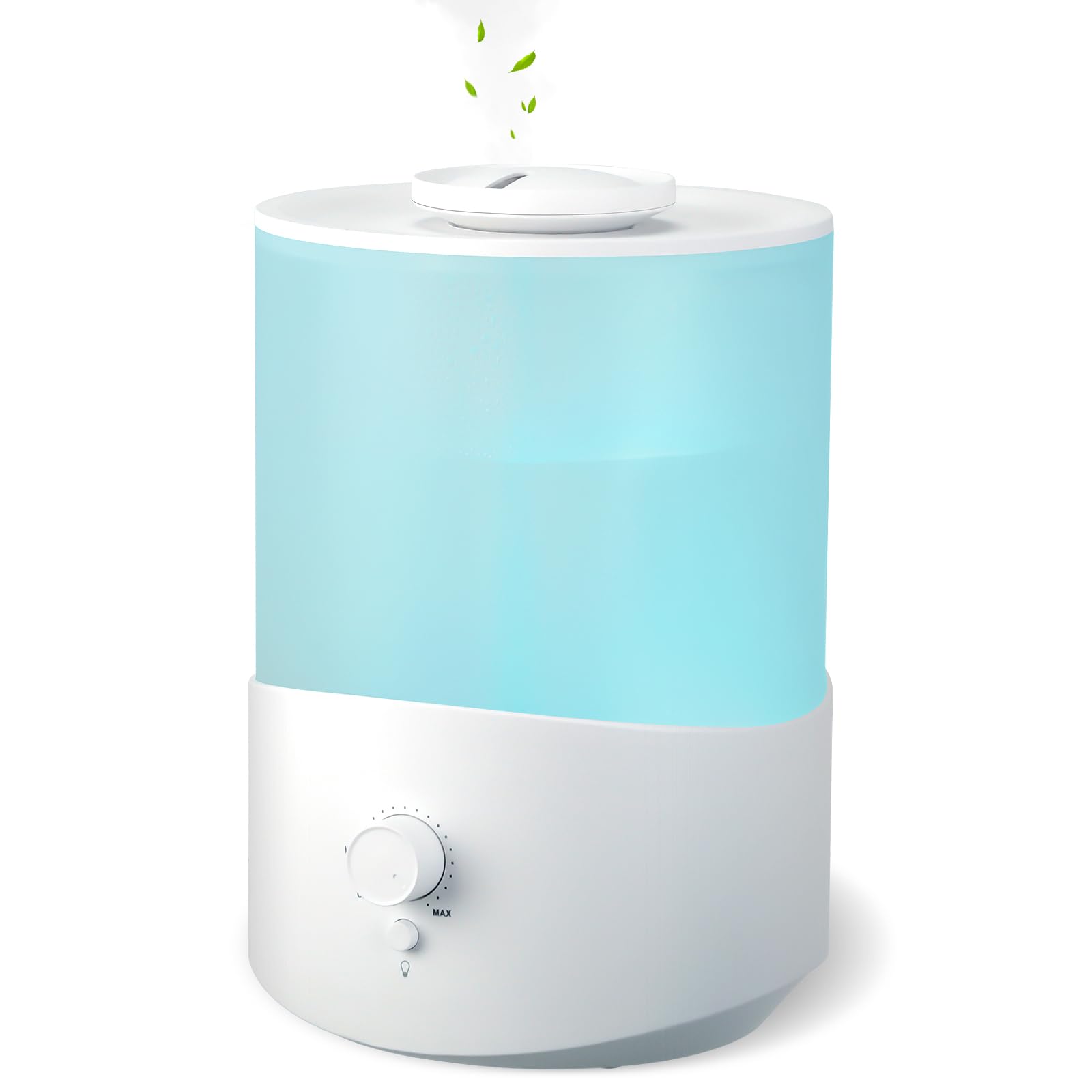 Romon Luftbefeuchter Schlafzimmer 2.5L, Top-Fill Aroma Diffuser, Humidifier mit 360° drehbarer Düse, bis 28H, automatischer Abschaltung, für Pflanzen große Räume & Zuhause, Weiß