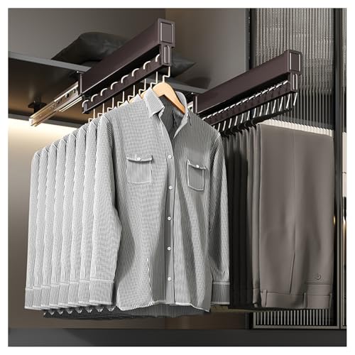Perchero Extraíble For Pantalones, Armario Superior Integrado For Ropa De Casa, con Rieles Deslizantes Retráctiles.(41cm)