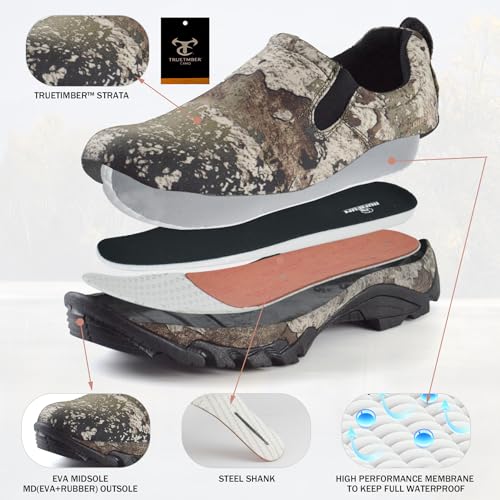 Men's Waterproof Slip On Shoes Lightweight Camo Garden Shoes, Comfortable Walking Shoes with Steel Shank2