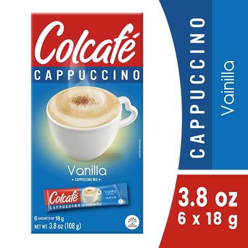 Colcafé French Vanilla Cappuccino Instant Mix | Convenient & Portable Packs | 100% Colombian Coffee | Make Hot Or Cold | 6 Count (Pack Of 2) #TOP1
