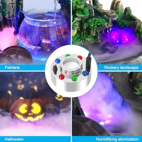 Fitnate HS0402-US High Power Mist Maker, 1500Ml/H Large Volume Mist Fogger With 6 Led Light Fog Machine Atomizer For Halloween thumb #4