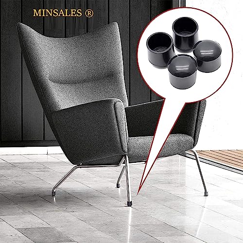Image of Chair /Table Leg Cap - Round| 25 mm(1 inch) Diameter | PVC Rubber | Black | Floor Protector & Furniture Cover | -25mm x 25mm (4)