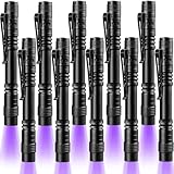 Beieverluck 10 Pack UV Black Light Flashlight Mini 395nm Pen Light with Clip LED Handheld Blacklight...
