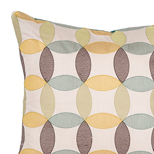 Image of Maspar Festive Solace Dream Decor Print Cotton Cushion Cover - 17 inchx17 inch, Green