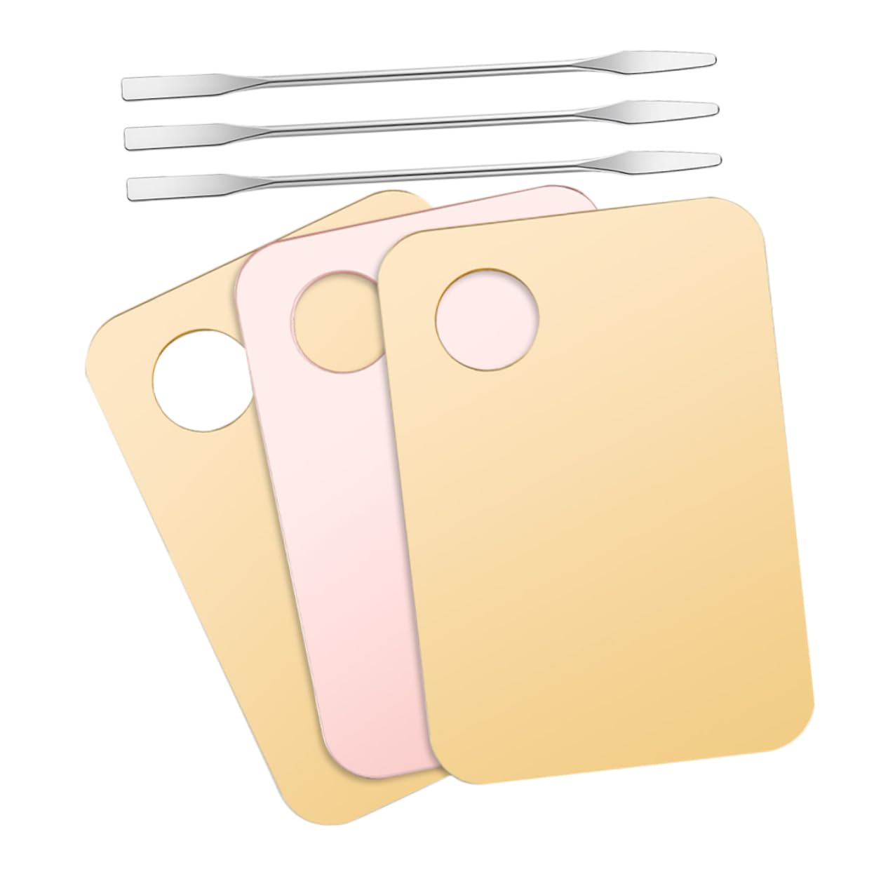 BESTYASH Complete Makeup Palette Kit with Blender Tray 6pcs Palette Mixing Spatulas Ideal for Pigment Mixing