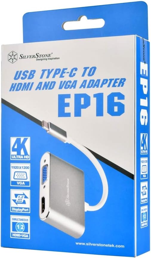 Silverstone SST-EP16C USB Adapter for HDMI and VGA Simultaneous Output