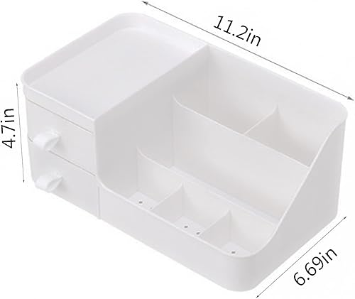 Miniatura 5 de POFUOT Organizador para el cuidado de la piel, organizador de escritorio de maquillaje con cajones, organizador de encimera para cosméticos, cepillo