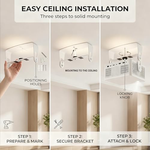 DAWASAPAT MINI Desktop Projector Stand Table,Tabletop Projector Holder Mount with 1/4\" Screw & Cable Ties, Easy Setup Stand for Most Projectors for Home, Office, Outdoor Projection