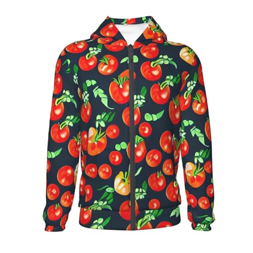 Tomatoes Kid Hoodies Boys Zip Up Sweatshirts Girls Pullover with Pocket2