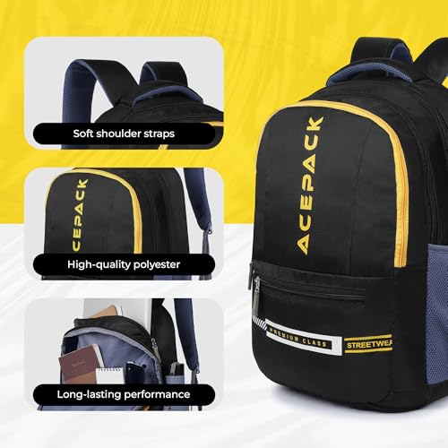 Image of ACEPACK Adventure 20L Backpack - Lightweight & Durable Polyester Bag for Work, Travel & School with Breathable Mesh Padding